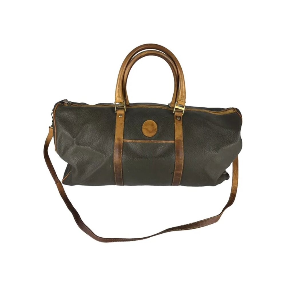 La Laurent Unisex Adult Olive Brown Detachable Strap Double Handle Duffle Bag‎